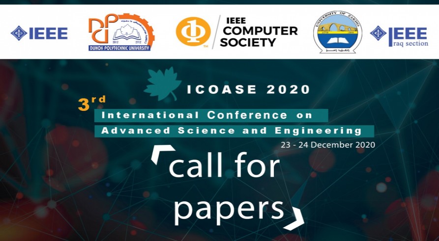 3rd International Conference on Advanced Science and Engineering (ICOASE 2020) to Be Held