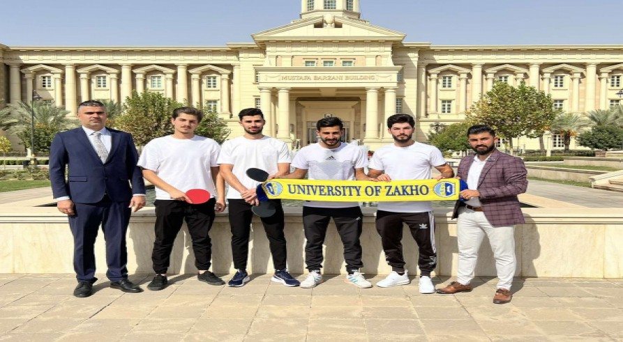 The University of Zakho Participated in a Table Tennis Tournament